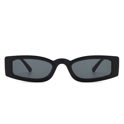 Starzest - Retro Rectangle Slim Tinted Square Narrow Sunglasses-2