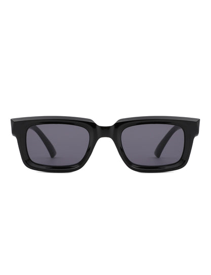 Qeclington - Retro Narrow Square Rectangular Sunglasses-1