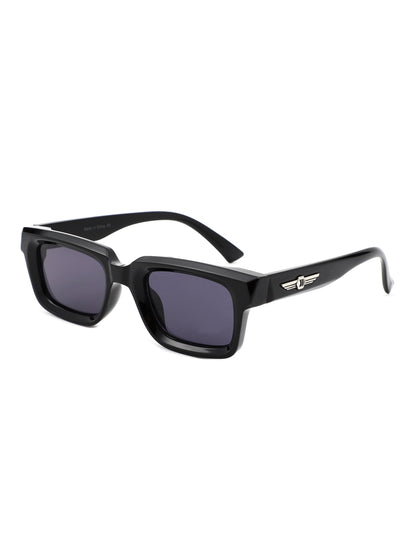 Qeclington - Retro Narrow Square Rectangular Sunglasses-2