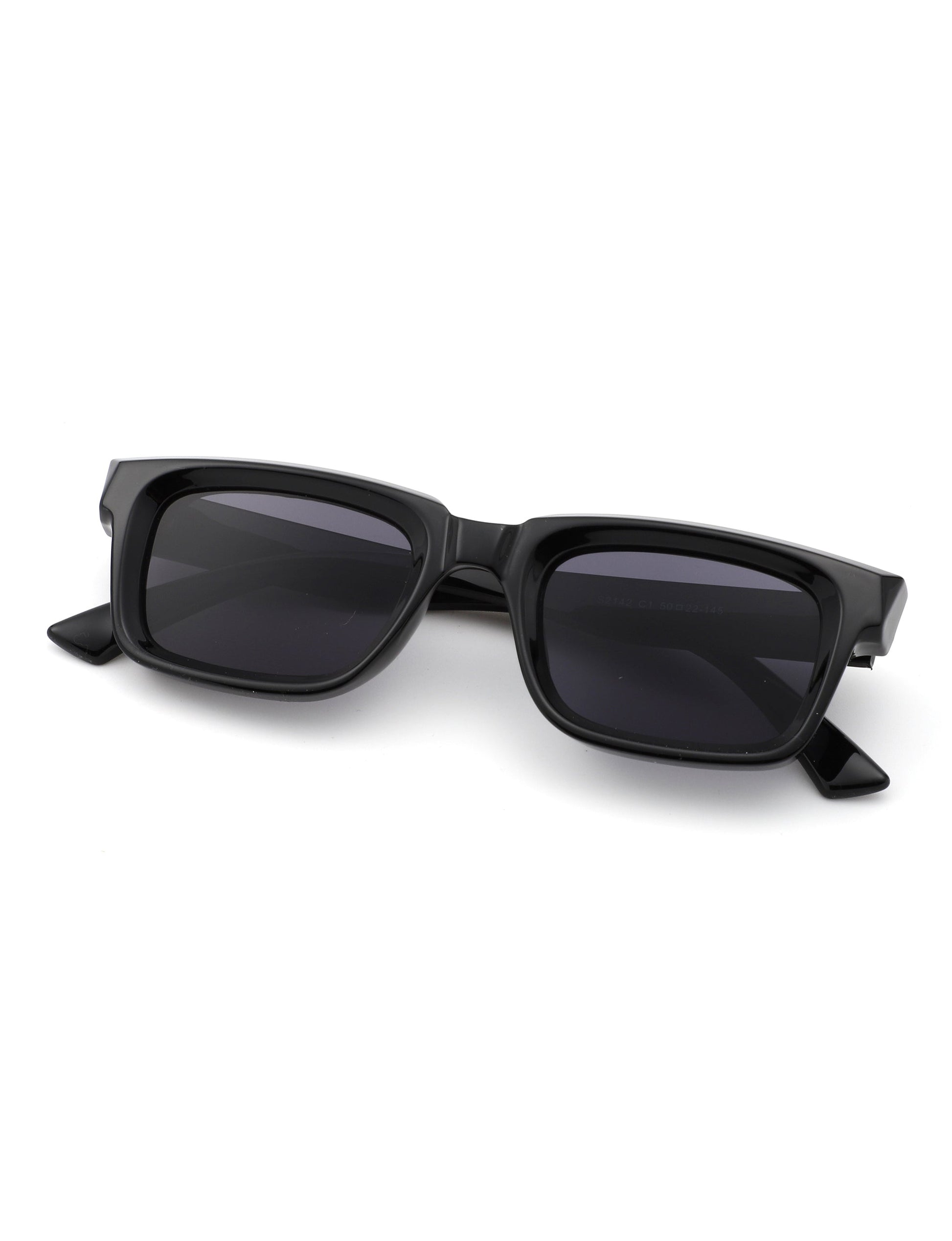 Qeclington - Retro Narrow Square Rectangular Sunglasses-3