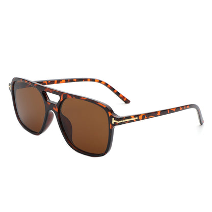 Skyhavoc - Retro Square Brow-Bar Aviator Sunglasses-2