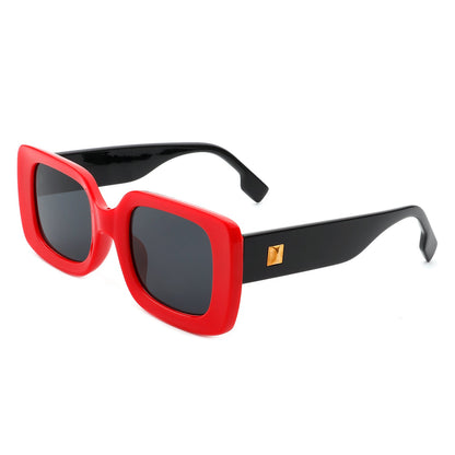 Jadestone - Square Retro Flat Top Fashion Sunglasses-4