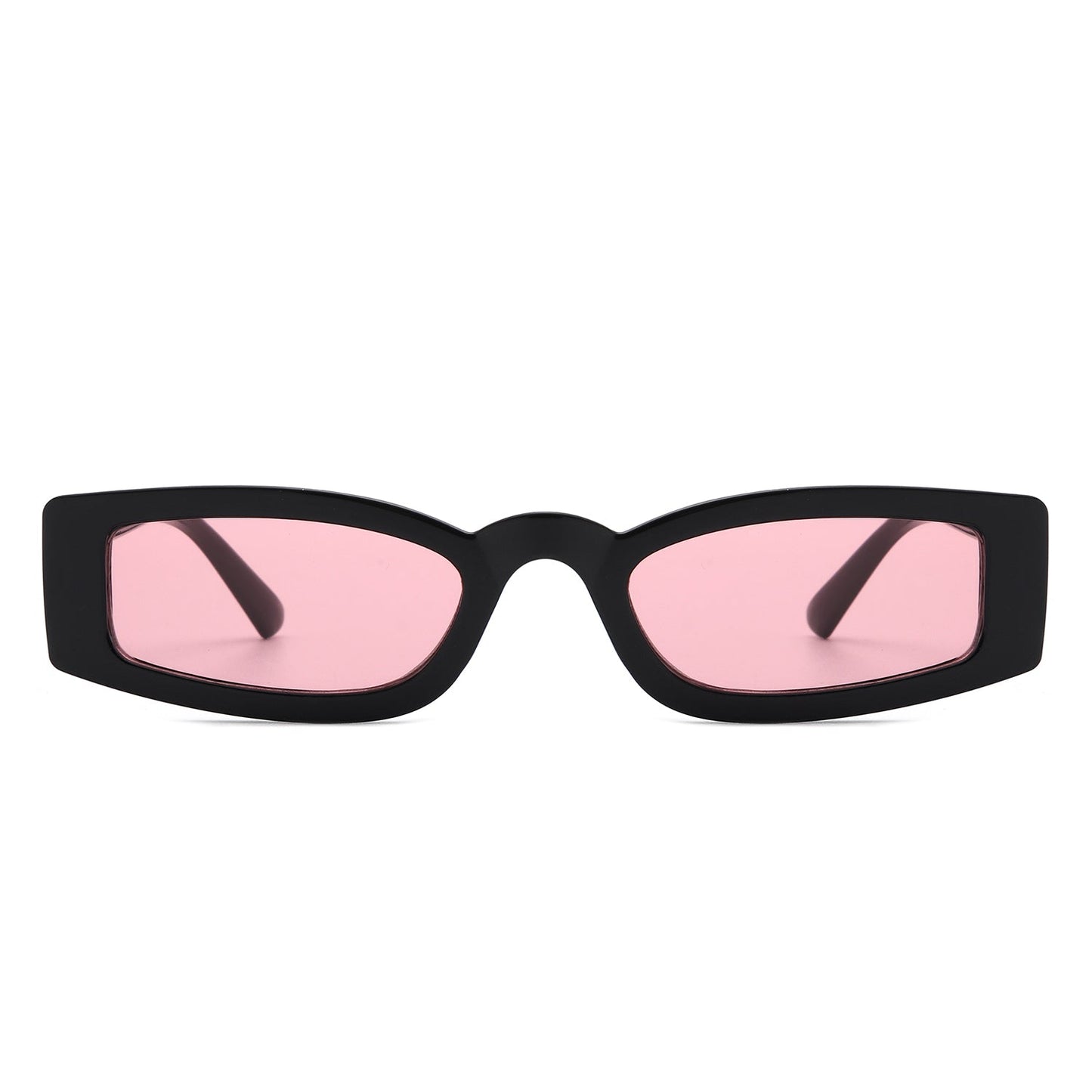 Starzest - Retro Rectangle Slim Tinted Square Narrow Sunglasses-4