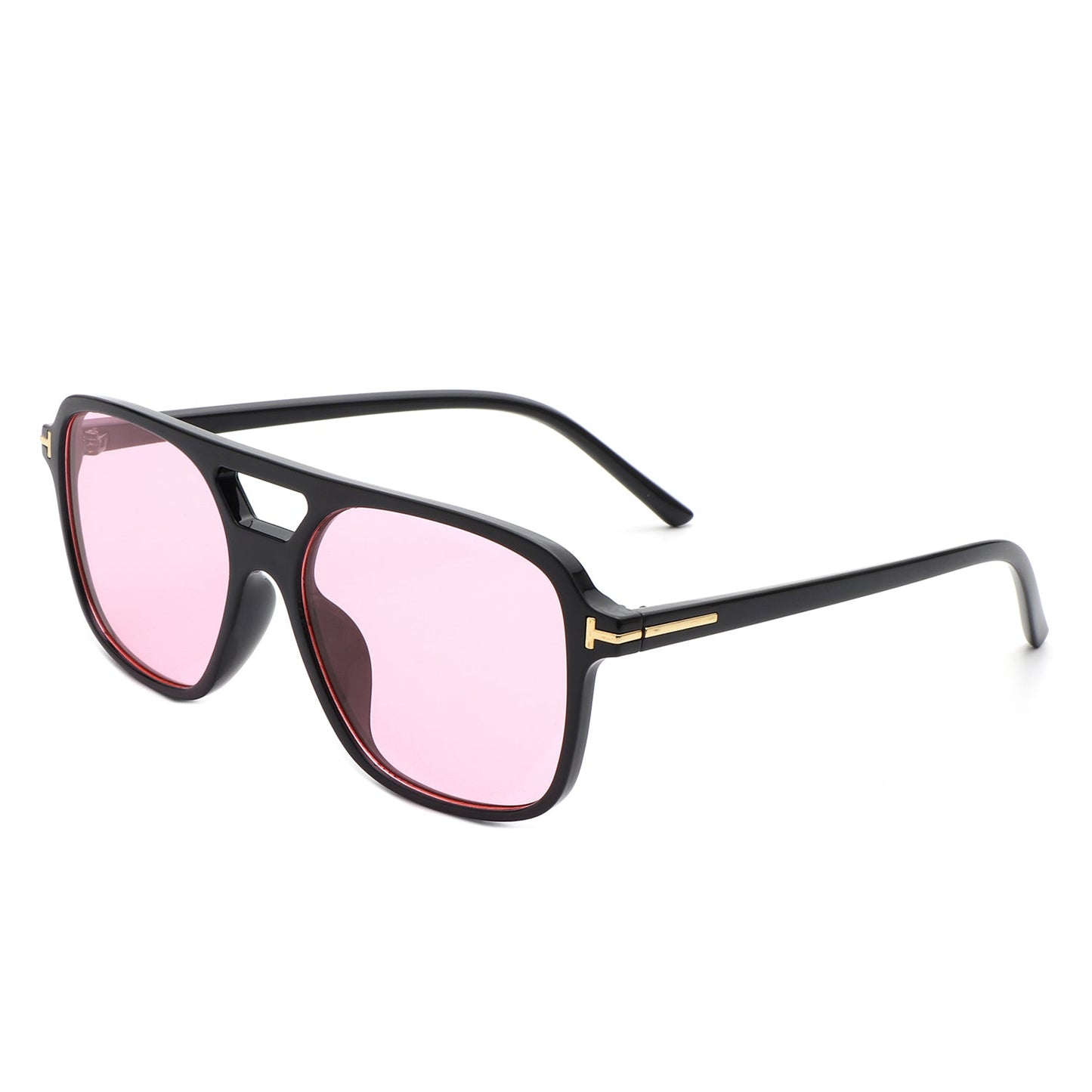Skyhavoc - Retro Square Brow-Bar Aviator Sunglasses-5
