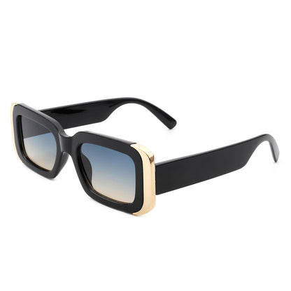 Quixotic - Rectangle Narrow Fashion Tinted Square Sunglasses-5