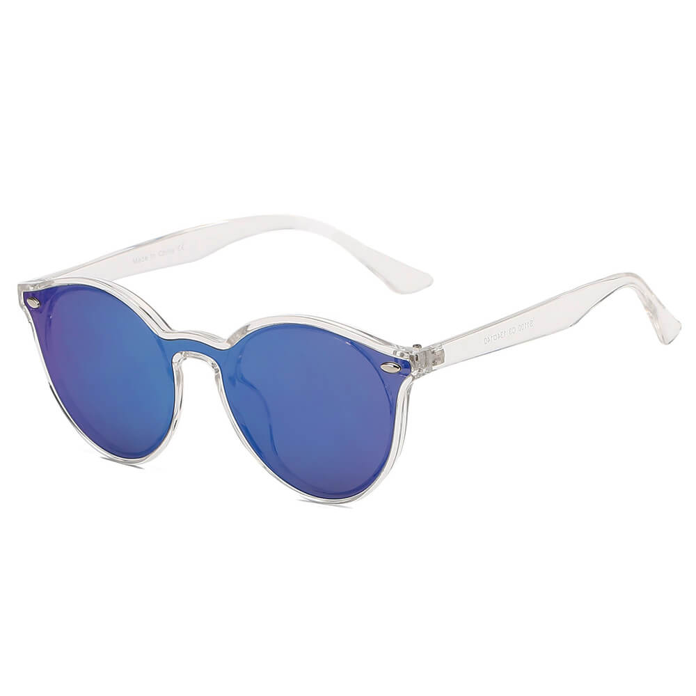 CROSBY - Unisex Fashion Retro Round Horn Rimmed Sunglasses-2
