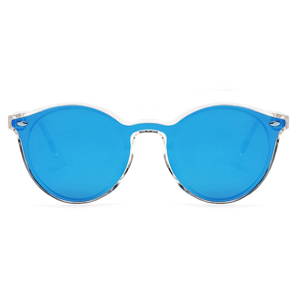 CROSBY - Unisex Fashion Retro Round Horn Rimmed Sunglasses-3