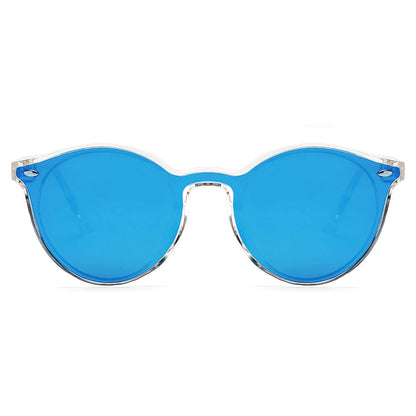 CROSBY - Unisex Fashion Retro Round Horn Rimmed Sunglasses-3