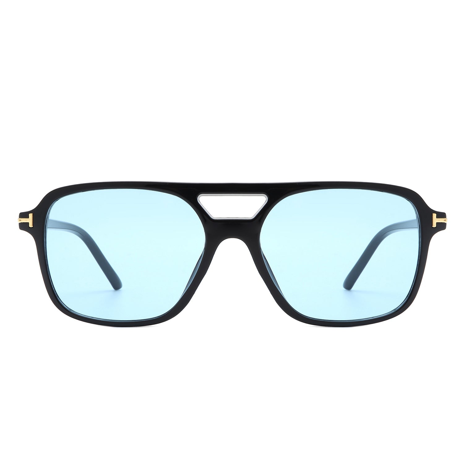 Skyhavoc - Retro Square Brow-Bar Aviator Sunglasses-1