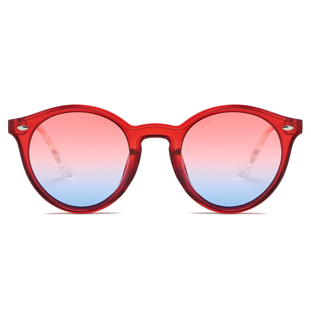 CROSBY - Unisex Fashion Retro Round Horn Rimmed Sunglasses-1
