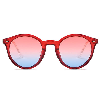 CROSBY - Unisex Fashion Retro Round Horn Rimmed Sunglasses-1