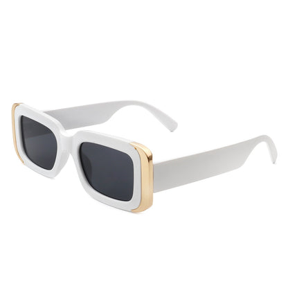 Quixotic - Rectangle Narrow Fashion Tinted Square Sunglasses-7