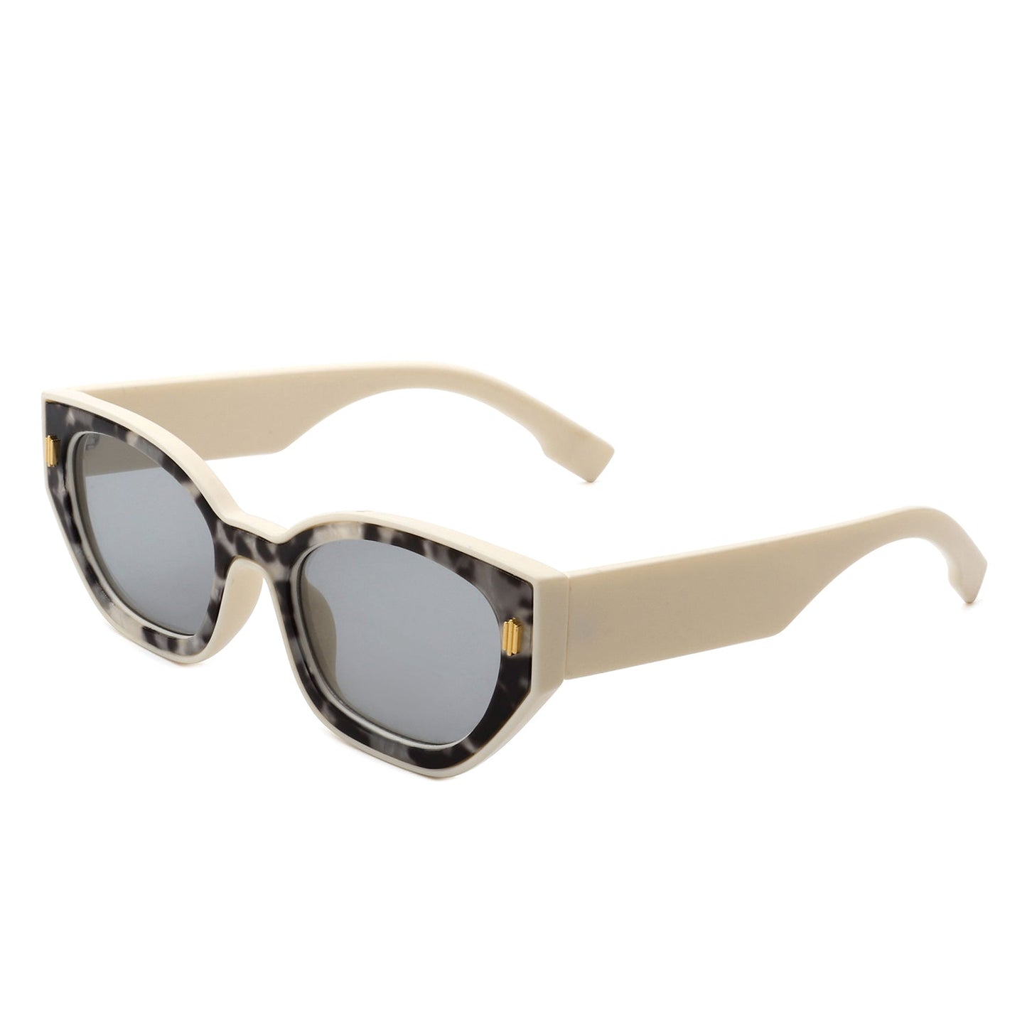 Dawnmist - Geometric Retro Round Irregular Narrow Cat Eye Sunglasses-7